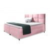 Wilsondo Čalúnená boxspring manželská posteľ Leila s matracom - ružová Rozmer: 160x200