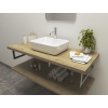CERAMICA LATINA ATYP 121-140 x 51-55cm doska pod umývadlo, MDF/lamino, dub nebraska prírodný
