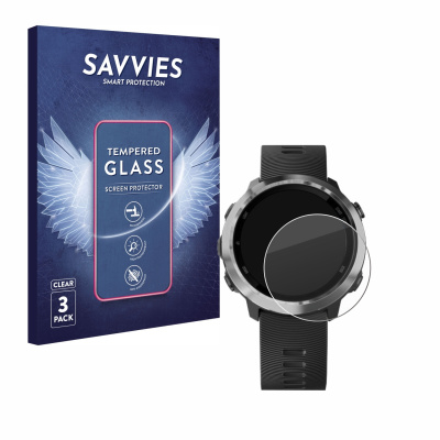 3x Savvies HD33 čiré tvrzené sklo pro Garmin Forerunner 645 Music (3x Savvies HD33 čiré tvrzené sklo pro Garmin Forerunner 645 Music)