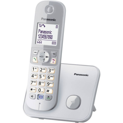 Panasonic KX-TG6811 DECT, GAP bezdrôtový analógový telefón handsfree strieborná, sivá; KX-TG6811GS