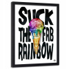 Obrázok v čiernom ráme Rainbow Ice Cream 50x70 (Obrázok v čiernom ráme Rainbow Ice Cream 50x70)