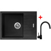 Sinks Perfecto 650 Granblack + Vitalia, čierna, matná