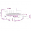 vidaXL Rozkladacia denná posteľ so zásuvkami tmavosivá 90x190 cm zamat - Sivá - 253409-269051