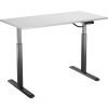 AlzaErgo Table ET2 čierny + doska TTE-12 120 × 80 cm biely laminát