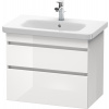 Duravit DuraStyle skrinka 73x44.8x61 cm závesná kúpeľňová skrinka pod umývadlo biela DS648102222