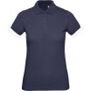 B&C | Inspire Polo /women, Dámske piqué polo z bio bavlny, modrá navy, M