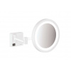 Hansgrohe AddStoris Kozmetické nástenné zrkadlo s LED osvetlením, matná biela 41790700-HG
