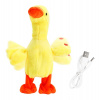 Plush Interaktívna plyšová hračka Kačka spievajúca chodiaca USB 35cm