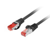 LANBERG Patch kabel CAT.6 FTP LSZH CU 2M černý Fluke Passed