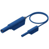 SKS Hirschmann MAL S WS 2-4 100/1 bezpečnostné meracie káble [lamelový zástrčka 4 mm - lamelový zástrčka 2 mm ] 1.00 m modrá 1 ks; 975163102