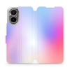 Flipové pouzdro Mobiwear - Realme C67 - VP65S Nachový odstín (Knížkové flip pouzdro, obal, kryt na mobil Realme C67 - VP65S Nachový odstín, materiál Umělá kůže + TPU - ochrana 360°, stojánek, silikono