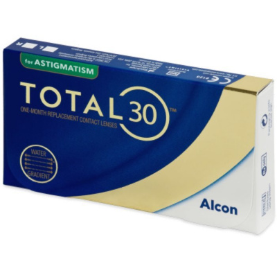 Alcon TOTAL30 for Astigmatism (6 šošoviek) Dioptrie +3,25, Cylinder -2,25, Os 40°