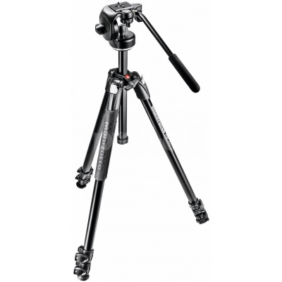 Manfrotto 290 Xtra Alu 3-Section Tripod Kit With 128RC