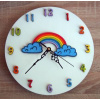 Nástěnné dětské hodiny s duhou