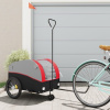 Vozík za bicykel, čierno červený 45 kg, železo-ForU-94146