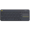 Logitech klávesnica K400 Plus/ Bezdrôtová/ 2.4GHz/ Touchpad/ USB prijímač/ CZ/ Čierna
