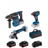 BOSCH GBH 18V-26 + GDX 18V-200 + GWS 18V-10 + 2x aku 5,0 Ah - 0615990N21 - Kombinovaná súprava v taške