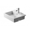 Duravit Vero - Umývadlo zápustné, 55x47x17 cm, s 1 otvorom na batériu, biela 0314550000