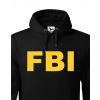 Pánská mikina - FBI, Barva Černá, Velikost 3XL Bezvatriko.cz 501078