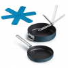 Joseph Joseph Súprava panvíc SPACE 45051, sada 2 ks, modrá, hliník