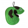 Kiwi Walker Hračka pes LEATHER CHAMELEON kože,zelená 16cm Kiwi