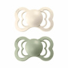 BIBS Supreme symetrické cumlíky zo silikónu 2ks - veľkosť 1 - Ivory / Sage
