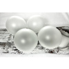 Vianočné gule 11140000/10/4ks - biele 104 , nestriebrené