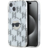 Karl Lagerfeld IML Electroplated Karl Head Zadní Kryt pro iPhone 15 Transparent KLHCP15SHKLPKHT