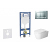 GEBERIT - Duofix Set předstěnové instalace, klozetu ME by Starck a sedátka softclose, tlačítko Sigma30, matný chrom/chrom SANI11CP2114