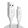 Kábel Ugreen USB - microUSB typ B 2 m biely