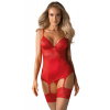 Korzet Obsessive Lovica corset Farba: Červená, Veľkosť: S/M
