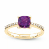 Diamantový prsteň s ametystom zo žltého zlata - Promise 2001616090001