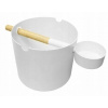 SAUNA SET - VEDRO A NABERÁČKA 2V1 KOLESO, biela, 29001