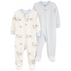 CARTER'S Overal na zips Sleep&Play Blue Dog/Stripe chlapec 2ks 6m/ veľ. 68