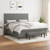 zahrada-XL Boxspring posteľ s matracom tmavosivá 180x200 cm látka 3136934