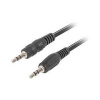 LANBERG Minijack 3.5mm M / M 3 PIN kabel 1,2m, černý CA-MJMJ-10CC-0012-BK