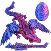 VAJÍČKO DRAKA VYTLAČENÉ V 3D DARČEKOVÉ PREKVAPENIE S POHYBLIVÝMI KRÍDLAMI 22 CM