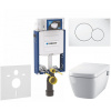 GEBERIT Kombifix súprava 5v1 - inštalačný modul, závesná sprchová toaleta Rimless a Softclose sedátko TECEone, tlačítko Sigma01, 115.770.11.5 (alpská biela), 110.302.00.5 NT1