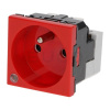 Legrand Mosaic Zásuvka s prepäťovou ochranou, s optickou signalizáciou, červená