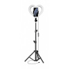 TopQ Bluetooth selfie tyč Ring Light JM26-10 RGB Heart s LED svetlom čierna