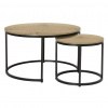 Tempo Kondela Konferenčné stolíky, set 2 ks, dub/čierna, CIRKO