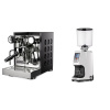 Rocket Espresso Appartamento TCA, black/black + Eureka Atom Specialty 75, white