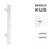 MPkovania FT - MADLO kód K00 Ø 25 mm ST ks Rozteč madla: 300 mm, Rozmer profilu madla: Ø 25 mm, Dĺžka: 500 mm