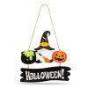 Halloweenska drevená dekorácia - trpaslík - zavesiteľný - 24 x 15 cm