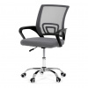 Autronic Židle kancelářská, šedý mesh, černý plast, chromový kříž KA-L103 GREY