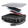 AXAGON HMC-UFO, USB 10Gbps hub, 2x USB-A, USB-C, HDMI 4k/60, RJ-45, M.2 slot, SD/mSD, audio, PD 100W, kabel USB-C 65cm HMC-UFO