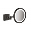 Hansgrohe AddStoris Kozmetické nástenné zrkadlo s LED osvetlením, matná čierna 41790670-HG