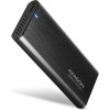 AXAGON EEM2-SB2, USB-C 3.2 Gen 2 - M.2 NVMe & SATA SSD kovový RAW box, bezšroubkový, černý