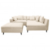 MID.YOU ROHOVÁ SEDACIA SÚPRAVA, textil, béžová - Online Only obývacie izby - 001628000334