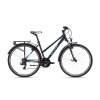 CTM trekingový bicykel MAXIMA 1.0 - tmavá antracitová perleť / tyrkysová 28
